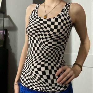 🏁 Trippy, Wavy Checkerboard Tank Too 🏁